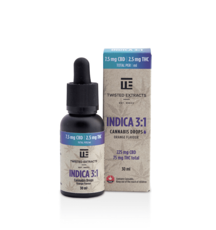 Twisted Extracts Oil Drops Indica 31 – Orange (225mg CBD + 75mg THC – 30ml) 1 Twisted Extracts Oil Drops Indica 31 – Orange (225mg CBD + 75mg THC – 30ml)