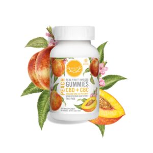 Wyld CBD, Peach Gummies, Broad Spectrum THC-Free, 40ct, 400mg CBC + 800mg CBD