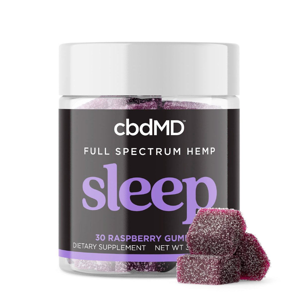 cbdMD, Sleep CBD Gummies, Raspberry, Full Spectrum, 30ct, 90mg THC + 600mg CBN + 1500mg CBD 1 cbdMD, Sleep CBD Gummies, Raspberry, Full Spectrum, 30ct, 90mg THC + 600mg CBN + 1500mg CBD